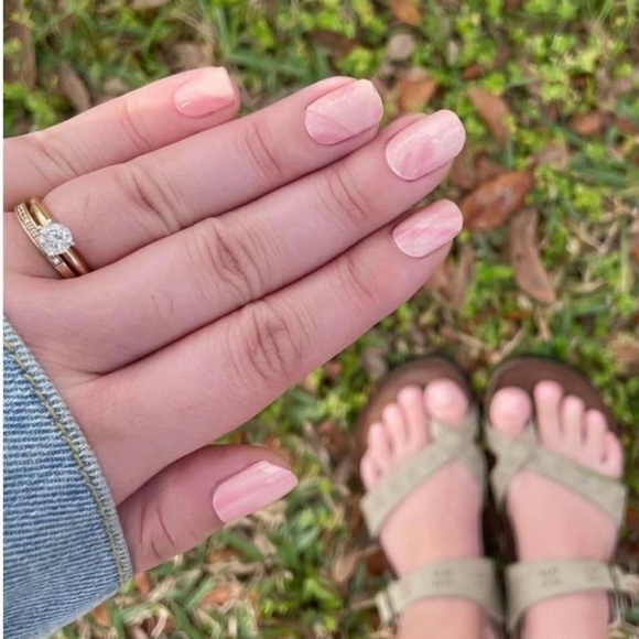 Color Street Other - *Retired* Color Street: Pebble Rebel | Marble Pastel Pink Spring Swirl Peach